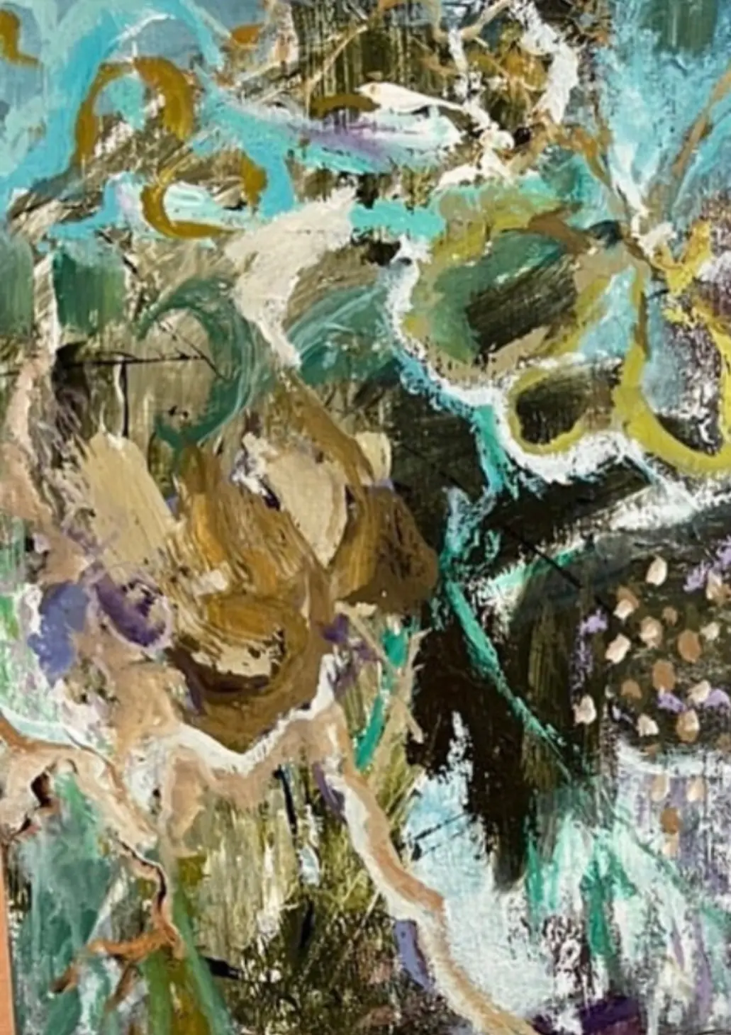Along The Ocean Path, a painting by Renée Kanowitz
