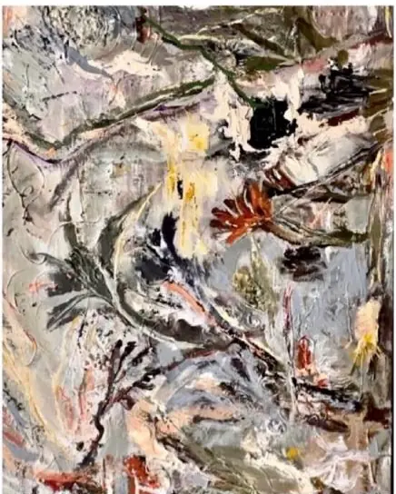 Winter Bloom, a painting by Renée Kanowitz