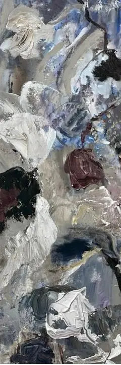 Silver Bloom I, a painting by Renée Kanowitz