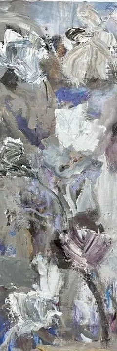 Silver Bloom II, a painting by Renée Kanowitz